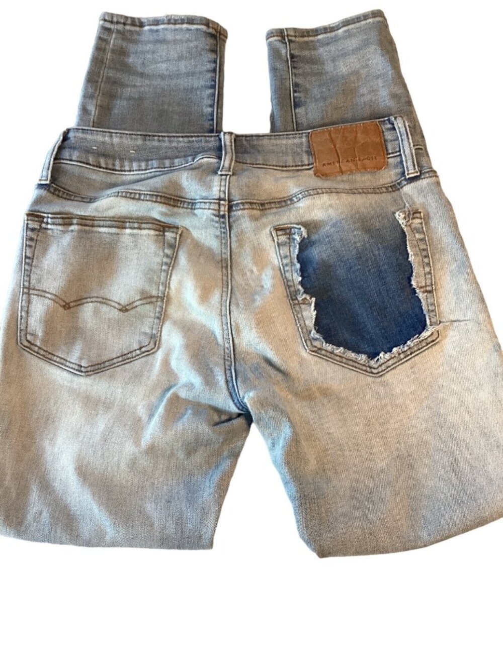 American Eagle Outfitters Next Level Airflex Distressed Skinny Jeans 31x30
